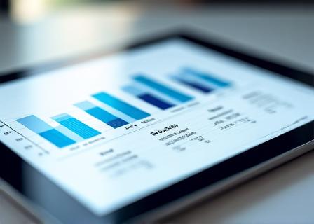 Financial dashboard with AI variance analysis charts